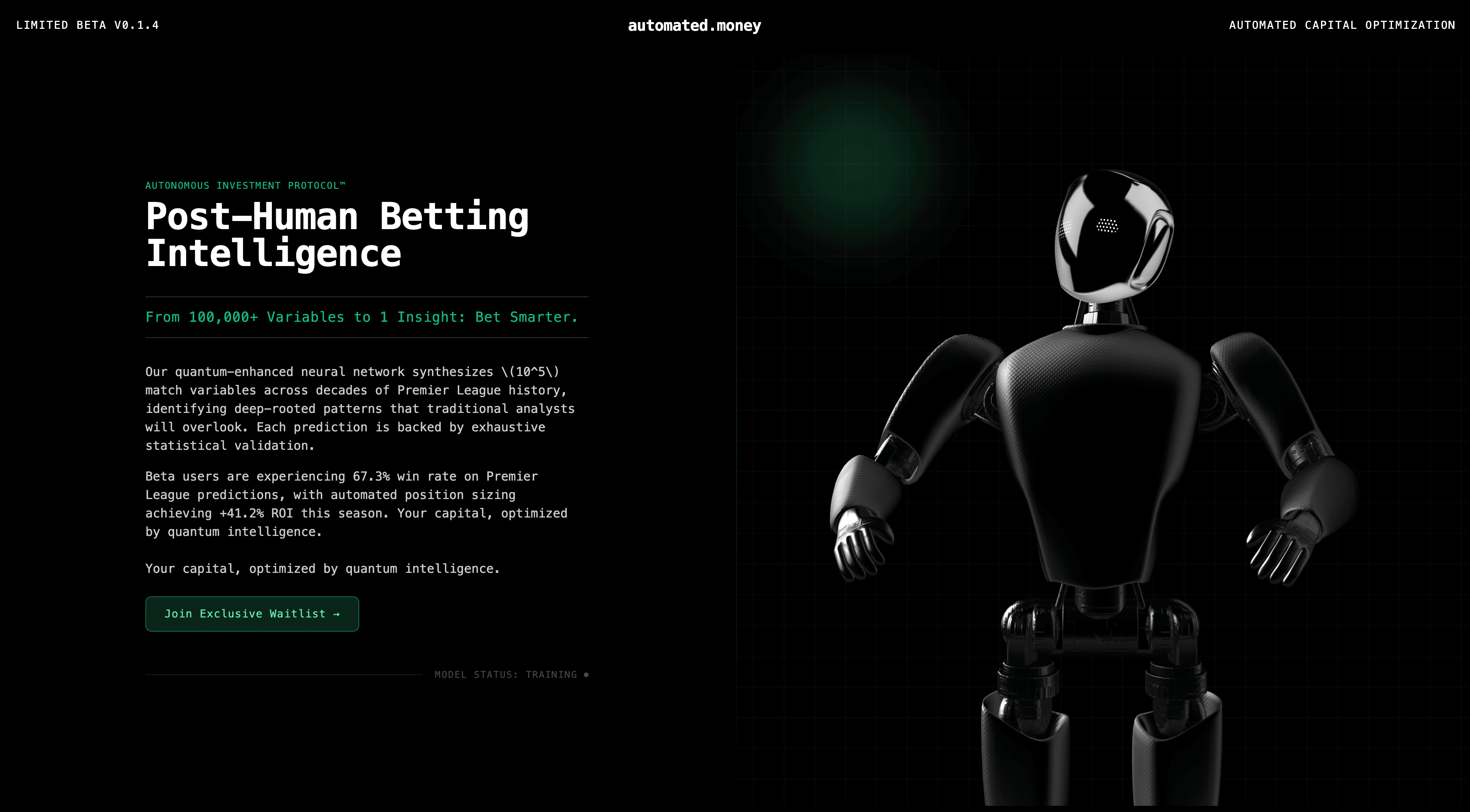 Automated Money project screenshot