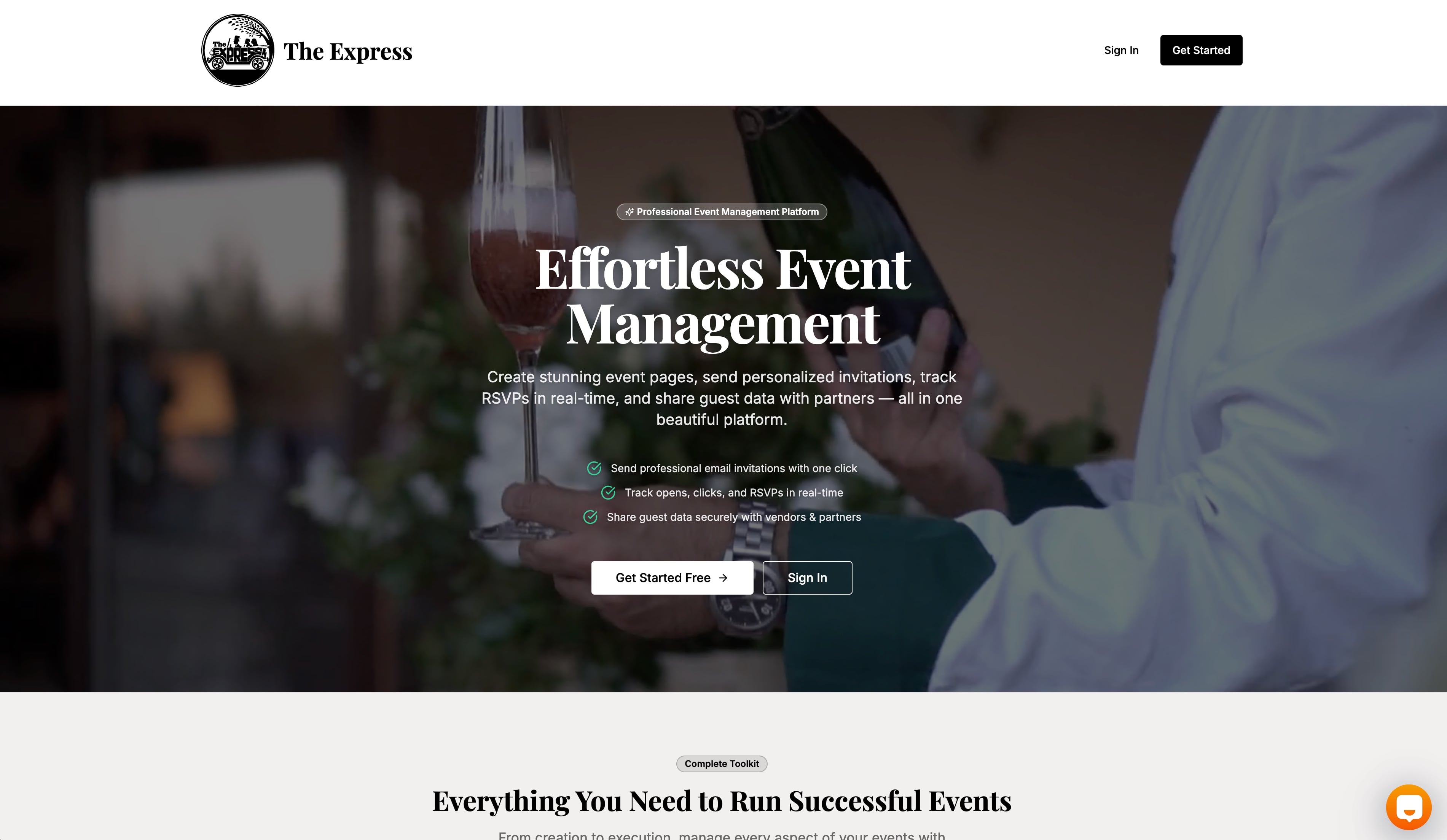 The Express project screenshot