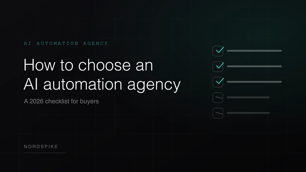 How to choose an AI automation agency: a 2026 checklist